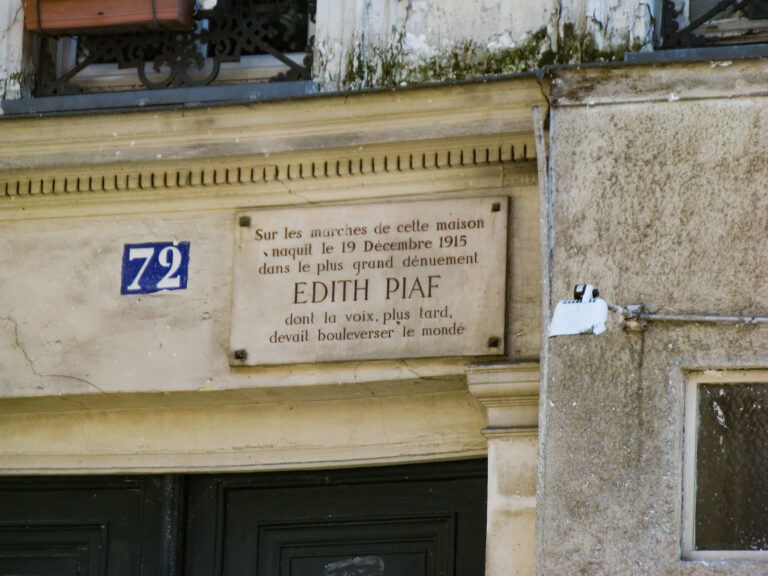 plaque edith piaf